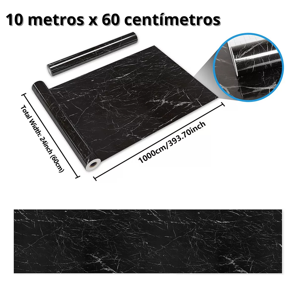 2 x 1 Papel Tapiz Vinilo Adhesivo de Mármol